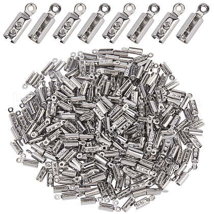 SOFPLATE 300Pcs 304 Stainless Steel Folding Crimp Ends STAS-SP0001-78-1