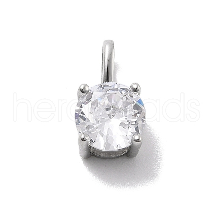 925 Sterling Silver with Cubic Zirconia Charms STER-Q004-04P-1