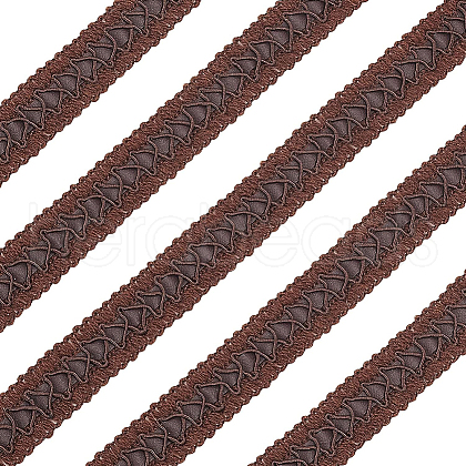 Imitation Leather Braided Lace Ribbon WL-WH0003-04-1