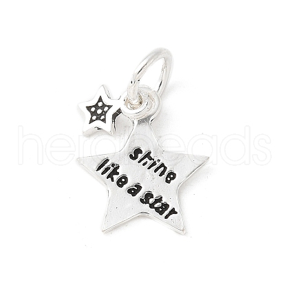 S925 Sterling Silver Pendant STER-H115-04A-S-1