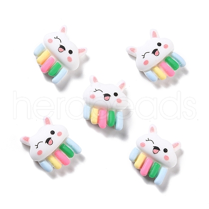 Opaque Resin Cabochons RESI-C012-07-1