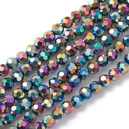 Electroplate Glass Beads Strands EGLA-K015-10E-1