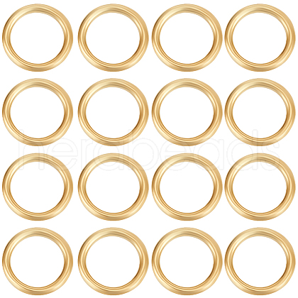 Beebeecraft 20Pcs Brass Round Ring KK-BBC0013-84-1