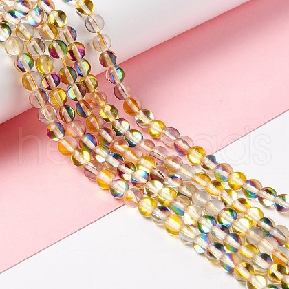 Synthetic Moonstone Beads Strands G-E573-02A-19-1