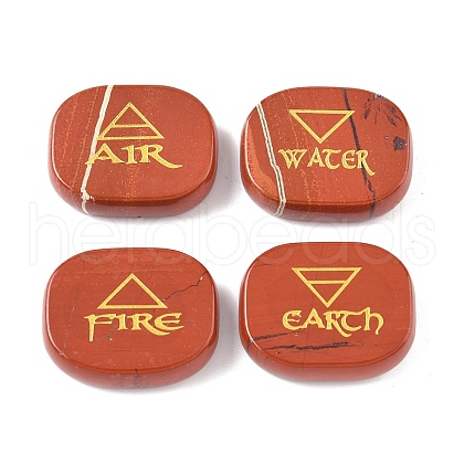 4Pcs 4 Styles Natural Red Jasper Display Decorations G-F786-02D-03-1