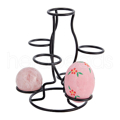 7-Slot Iron Easter Egg Display Stands ODIS-WH0058-21A-EB-1