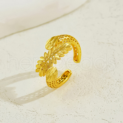 Brass Adjustable Cuff Rings for Women OR0833-1