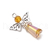 3Pcs Glass Pendants PALLOY-JF03664-03-4