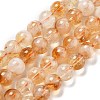 Natural Citrine Beads Strands G-A262-A01-8mm-2
