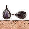 Natural Amethyst Teardrop Pendants G-K363-01R-05-3