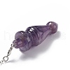 Natural Amethyst Pointed Dowsing Pendulums AJEW-B020-03P-04-4