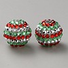 Christmas Theme Resin Rhinestone Beads RB-WH0003-08A-1