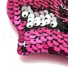 PVC Reflective Sequin Heart Pendant Keychain KEYC-L033-01P-03-2