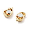 Brass Micro Pave Clear Cubic Zirconia Magnetic Clasps KK-C066-03G-2