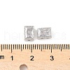 Rectangle Brass Glass Beads KK-Z101-01P-3