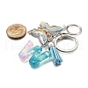 26Pcs Transparent Epoxy Resin & Transparent Acrylic & Faux Suede Tassel Keychain KEYC-JKC01202-23-5