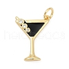 Brass Pave Cubic Zirconia 
Pendants KK-U062-55G-02-1
