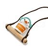 Cute Plastic Swinging Bathtub Duck Pendant Decorations HJEW-A009-01A-2