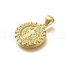 Religion Themed Rack Plating Brass Micro Pave Cubic Zirconia Pendants KK-L226-007G-18-2