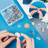 Unicraftale DIY Blank Dome Open Ring Making Kit DIY-UN0005-17-4