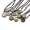 Orgonite Chakra Necklaces NJEW-P253-B-1