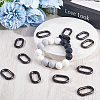SOFPLATE 18Pcs Alloy Spring Gate Rings FIND-SP0001-43-4
