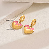 Stainless Steel Heart Hoop Earrings LM7209-1-3