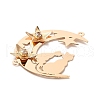 Brass Connector Charms with Crystal Rhinestone KK-H454-16KCG-2