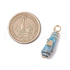 5Pcs 5 Styles Electroplated Natural Quartz Crystal Copper Wire Wrapped Pendants PALLOY-JF03429-2