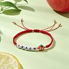 Teacher's Day Acrylic Beads Braided Bead Bracelets Men Women BJEW-TA00605-1