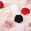 AHADERMAKER 5Pcs 5 Colors Cloth Flower Collar Choker Necklaces AJEW-GA0007-38-4
