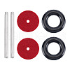 AHADERMAKER Iron Wire Rod Sets with 2Pcs Rubber Linking Rings FIND-GA0004-37-1