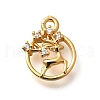 Brass Micro Pave Cubic Zirconia Pendants KK-K294-05G-1