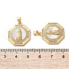 Brass Micro Pave Cubic Zirconia Pendants KK-U070-13B-G-3