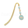 Dyed Natural Malaysia Jade Imitation Amazonite Bookmarks AJEW-JK00271-05-1