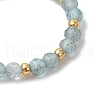 Natural Apatite Beaded Stretch Rings for Women RJEW-JR00868-03-4