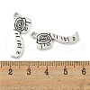 Measuring Tape Tibetan Style Zinc Alloy Pendants TIBEP-R334-184AS-RS-3