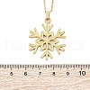 Snowflake 304 Stainless Steel Pendant Necklaces NJEW-M096-07G-3
