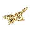 Brass Micro Pave Clear Cubic Zirconia Pendants KK-U005-01M-G-2