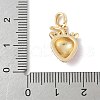 Brass Micro Pave Cubic Zirconia Enamel Pendants KK-M326-05C-G-3