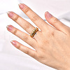 Wave Texture 304 Stainless Steel Finger Rings WGA78FE-02-2
