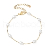Oval ABS Imitation Pearl Beaded Link Bracelets for Women BJEW-JB11839-2