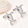 Brass Stud Earrings EJEW-B118-01P-2