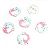 Alloy Enamel Split Pendants PW-WG9F103-01-1