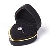 Heart Plastic Jewelry Ring Boxes OBOX-F005-04B-3
