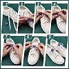 12 Pairs 12 Colors Plastic Shoelaces Buckle Lock FIND-FG0003-90-5
