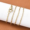 PVD Vacuum Plating 304 Stainless Steel Cable Chain Necklaces X-NJEW-E026-04G-D-4