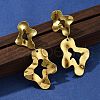304 Stainless Steel Dangle Stud Earrings for Women EJEW-K268-13A-G-3