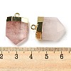 Natural Rose Quartz Pendants G-M431-05G-05-3