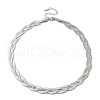 Non-Tarnish 304 Stainless Steel Interlocking Triple Herringbone Chain Necklace for Men Women NJEW-H167-01P-2